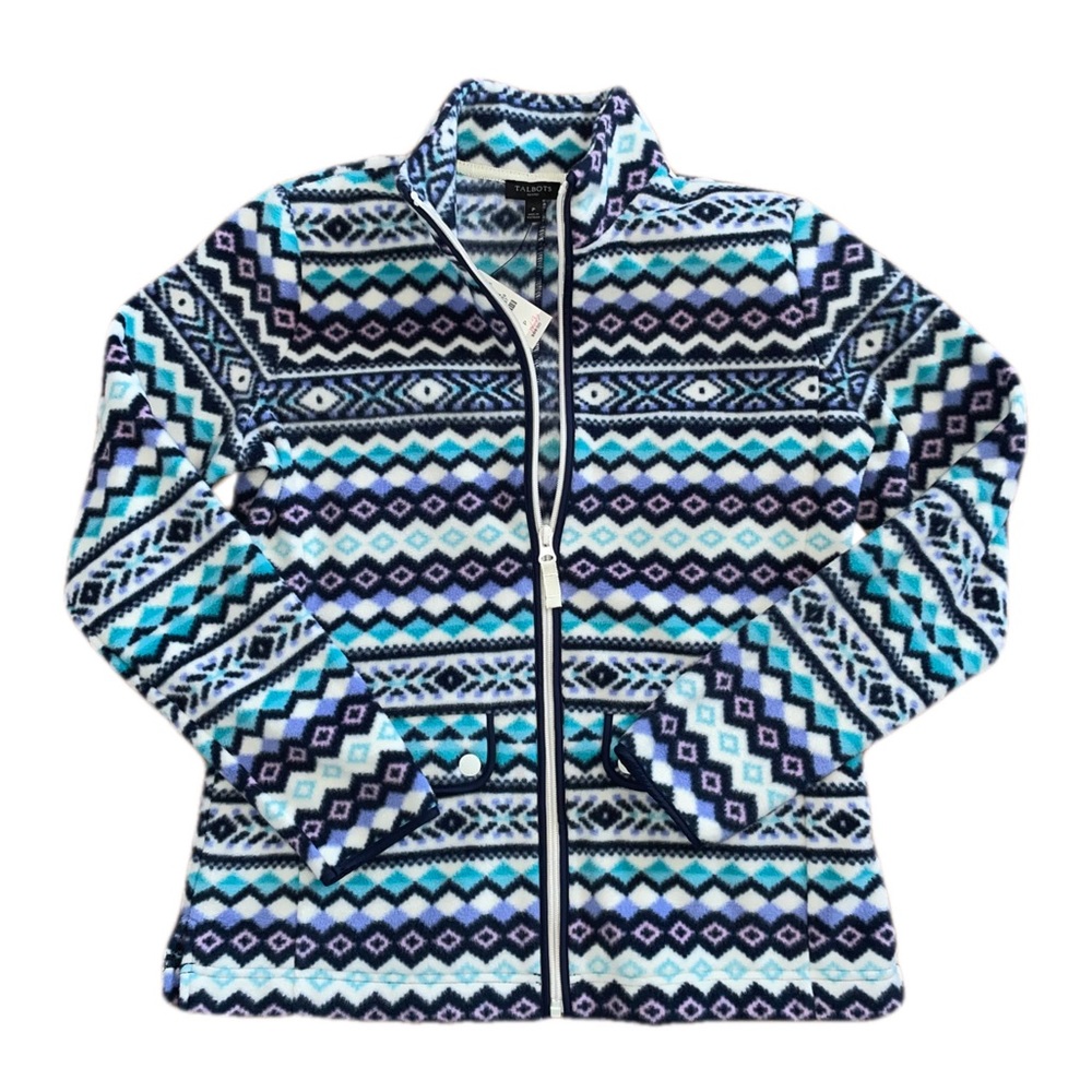 Talbots half zip fleece sweater, size P